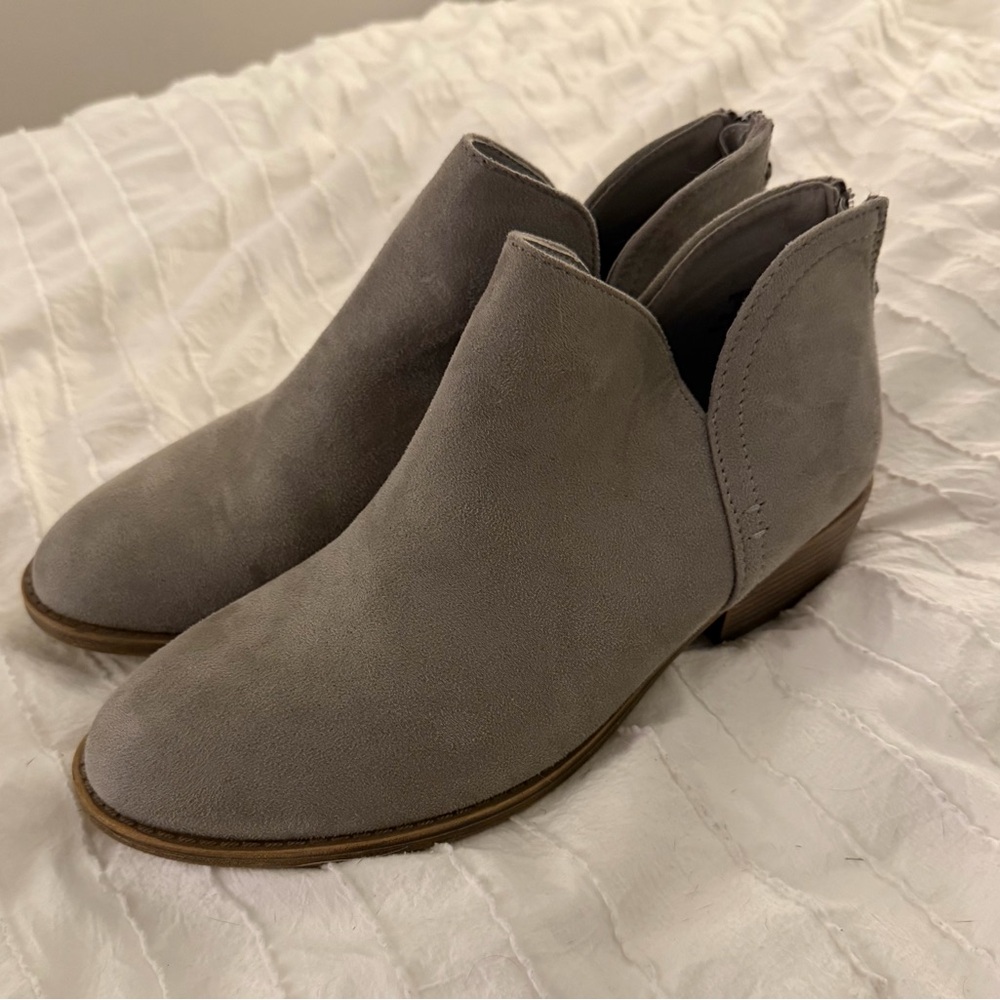 Taupe Gray Ankle Booties